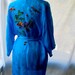 Vintage Blue Chinese Embroidered Robe - AS IS