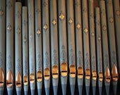 Old church organ in turquoise and gold, signed original Fine Art photo giclee print, 8" x 10"- Photography print - Wall Art - Art print
