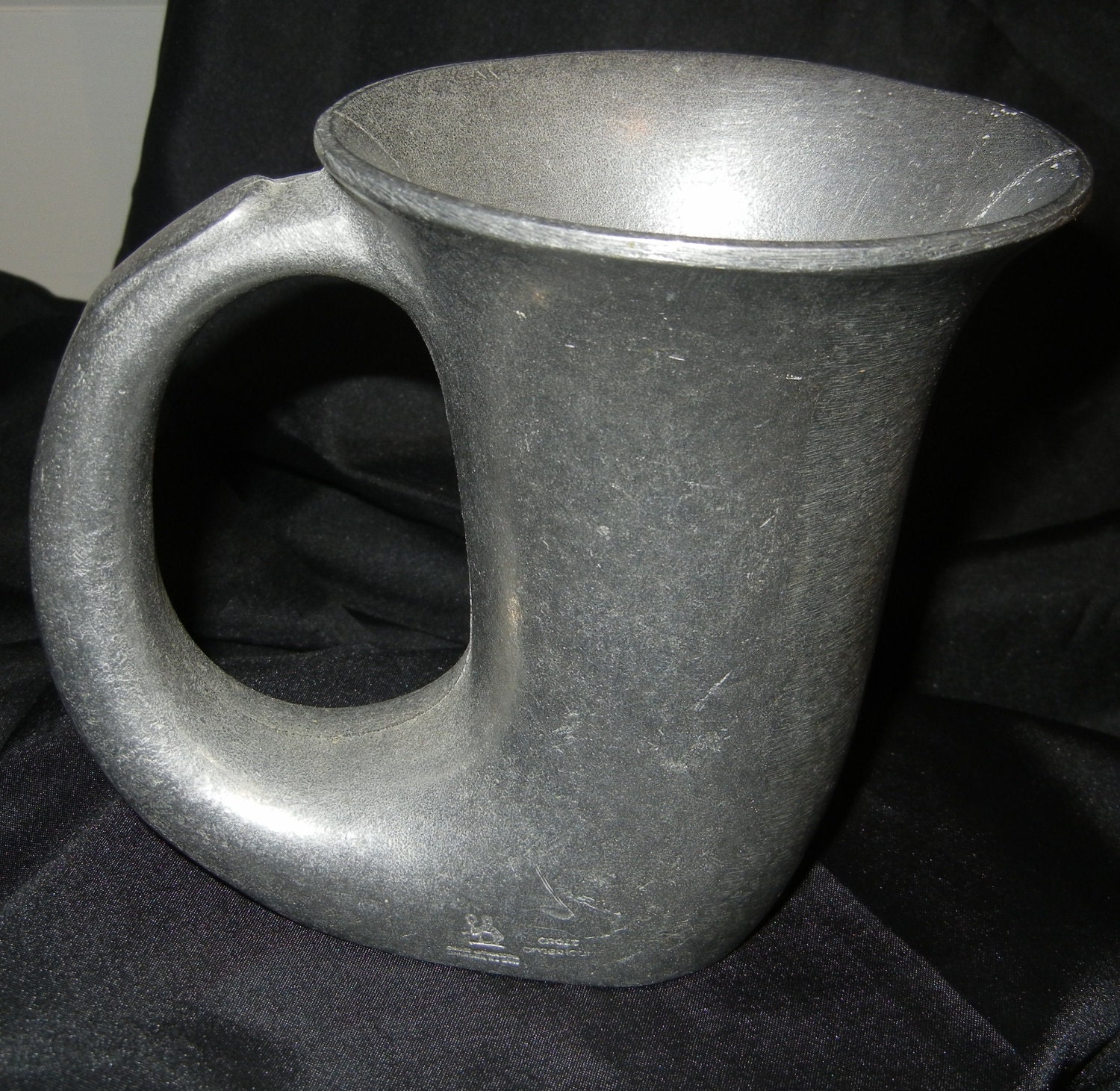 cup pewter by Horn on  vintage Cup Pewter Bell PerfectlyAged Vintage Mug Shaped with