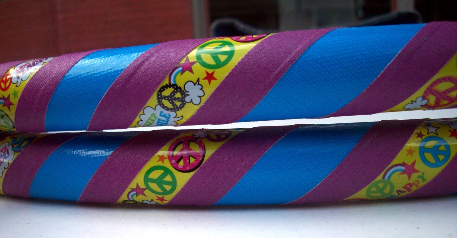 Peace, Love, & Smiles Collapsible Hula Hoop - Custom Made - Any Color and Size