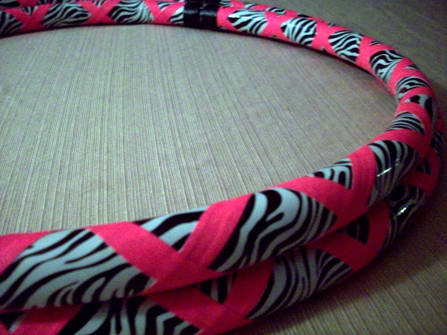 Electric Zebra Collapsible Hula Hoop - Custom Made - Any Color and Size