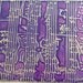 Etched Brass Sheet, Purple Music, 4x3 inches, 24g