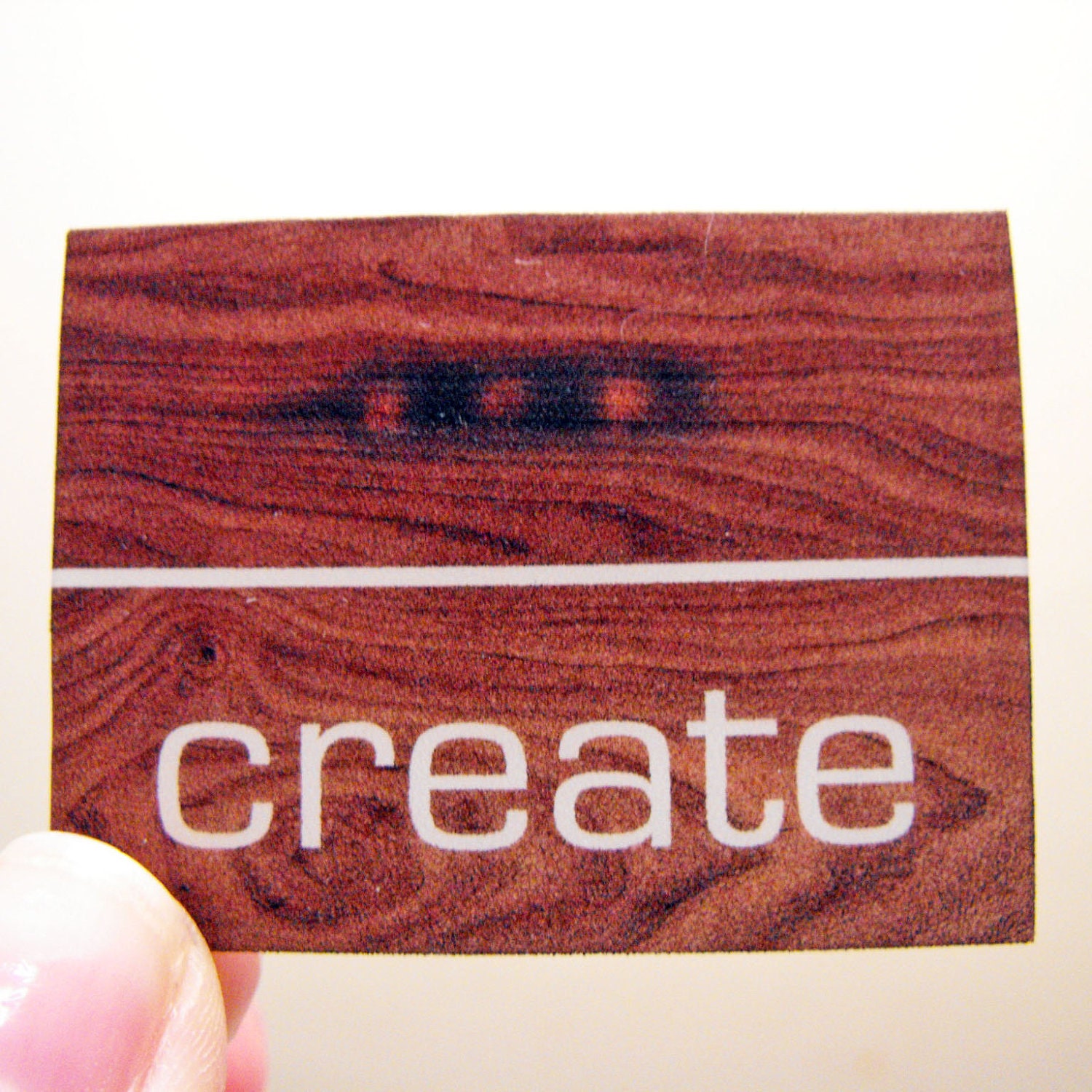 Create Woodgrain Plastic Brooch