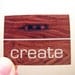 Create Woodgrain Plastic Brooch
