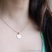 Initial Circle Necklace - personalized gold initial disc 14k gold filled necklace, customized letter necklace