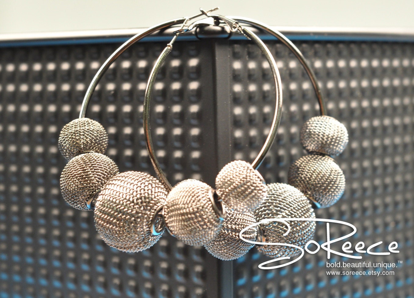 LAST PAIR - Basketball Wives, Celebrity inspired GunMetal hoop earrings