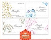 Print Your Own Cards --- 4 printable files for business cards, tags, labels, invitations, scrapbooking. DIY & Small Commercial Use. BP 0143