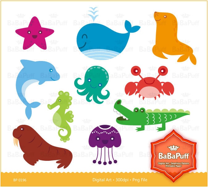 clipart pictures of sea animals - photo #29