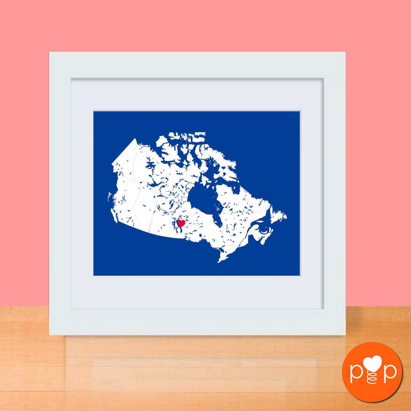 Home is Where the Heart Is Art Print - CANADA - 14 x 11 Poster