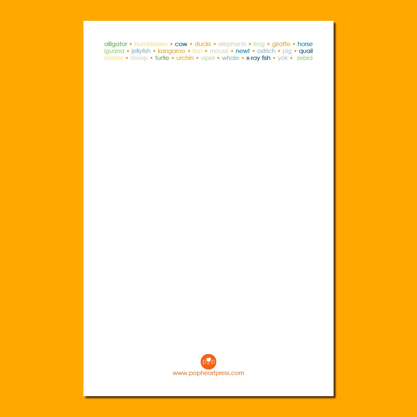 Alphabet Animals Art Print - BOY - 11 x 17 Poster