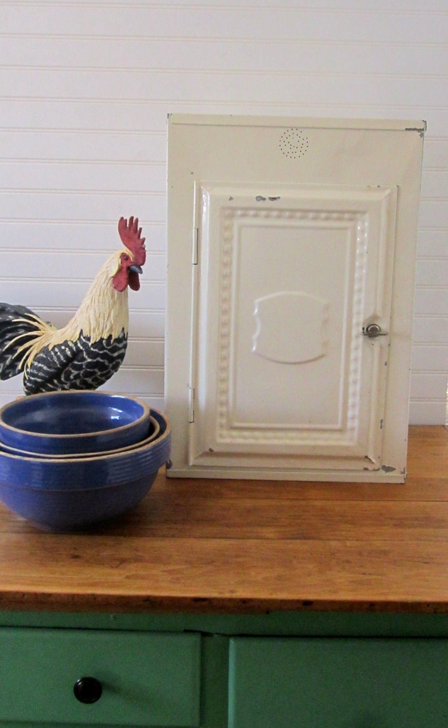 Vintage Pie Safe Cabinet - Farmhouse