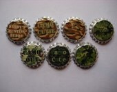 Camo Cutie finished sealed bottlecaps