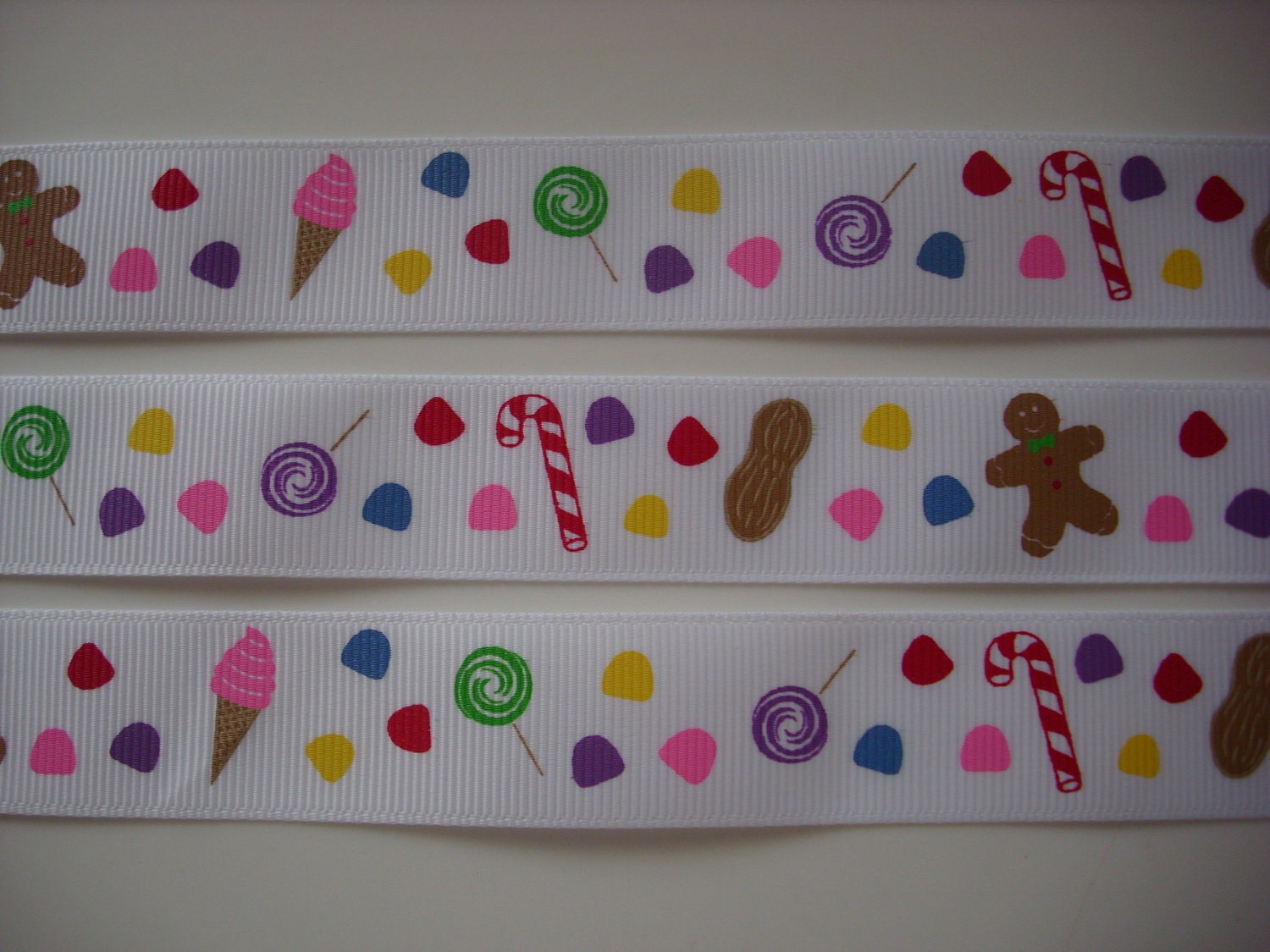 7/8" Candyman grosgrain ribbon - 5 yards