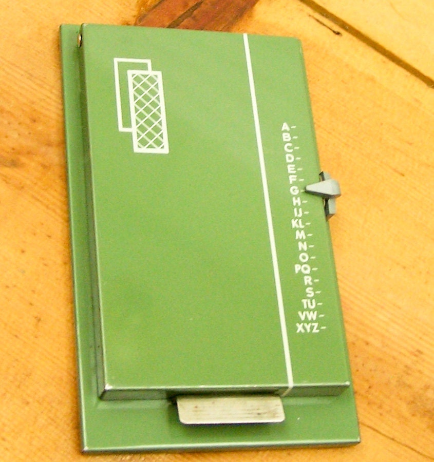 Vintage Address Finder Dark Green Desk Top