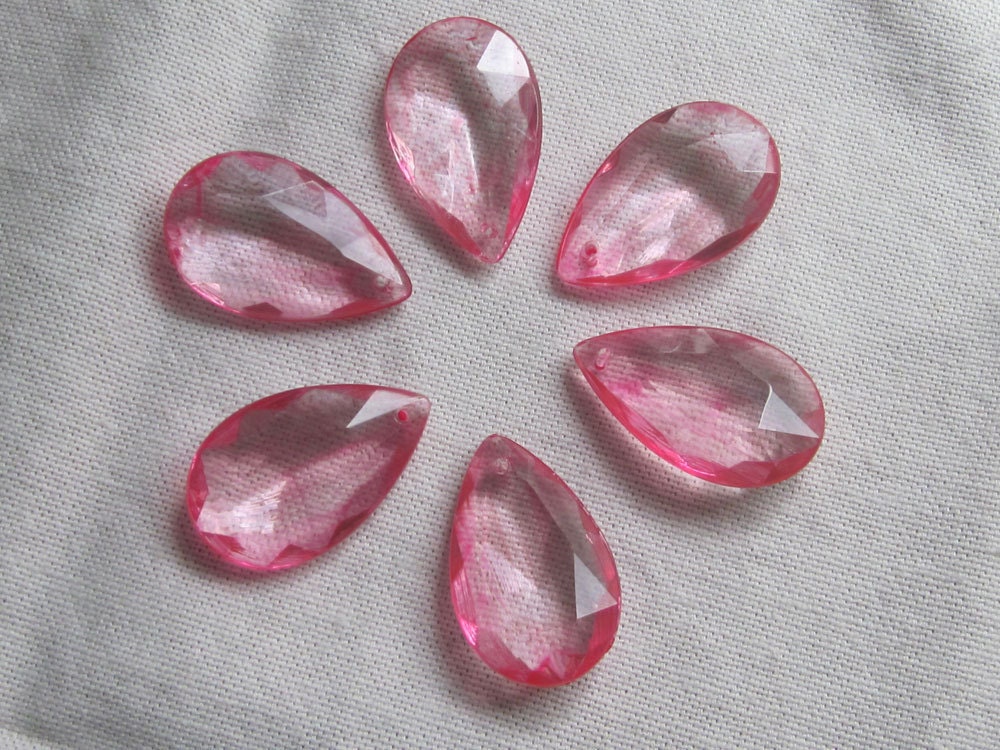 CUSTOM ORDER for Meagan, Pink Crystal Chandelier Prisms