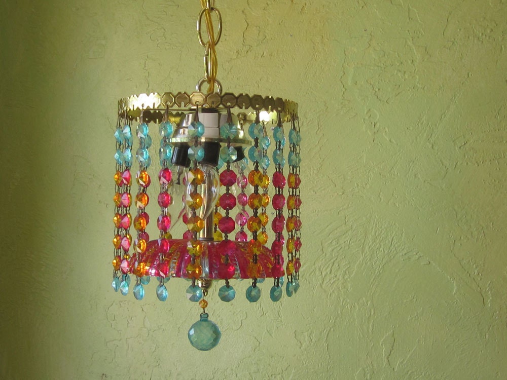 RESERVED, First Installment - Chandelier Light, Petite Gypsy Crystal, One of a Kind