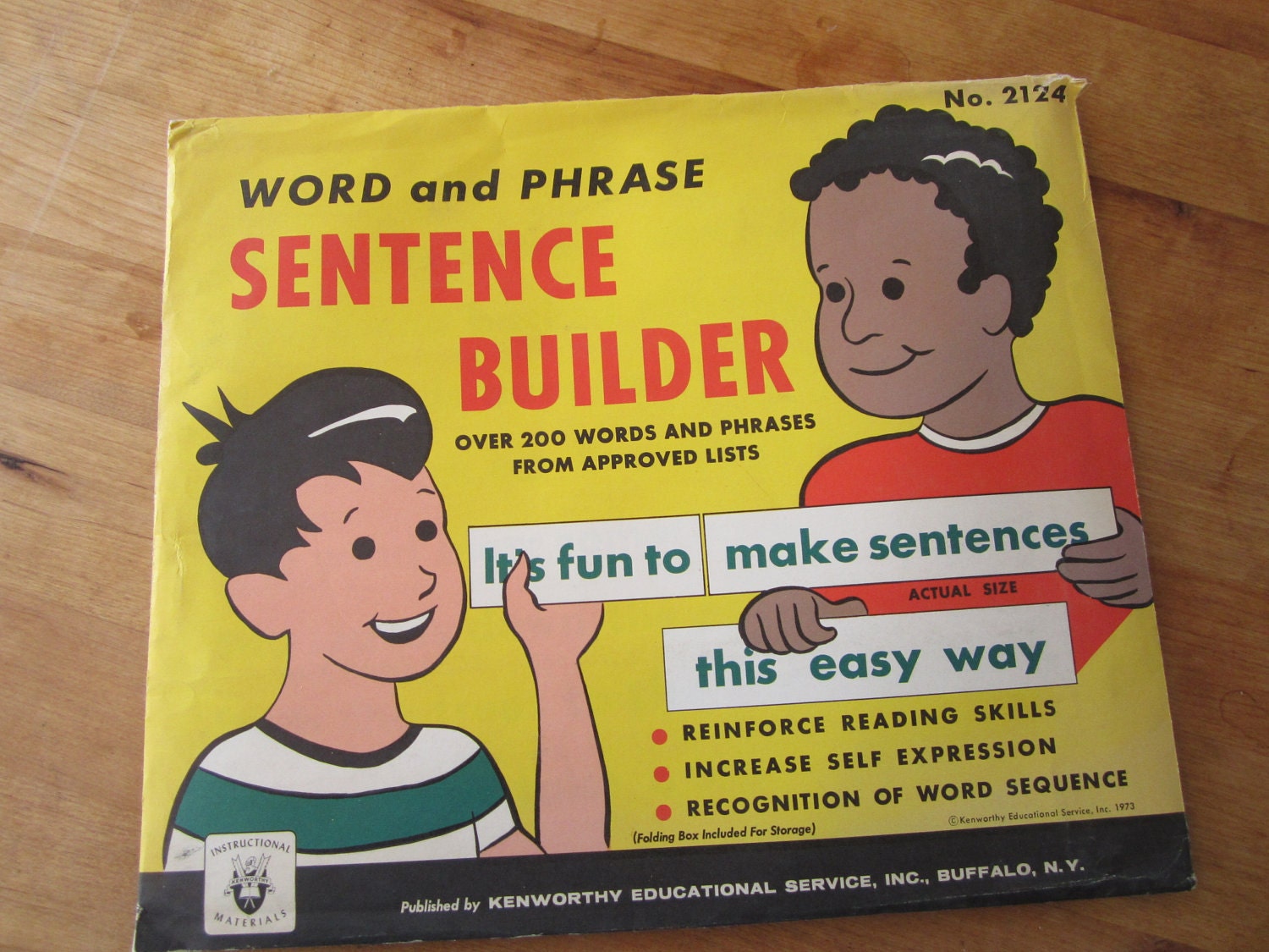 A Vintage 1970s Sentence Builder School Learning Aid