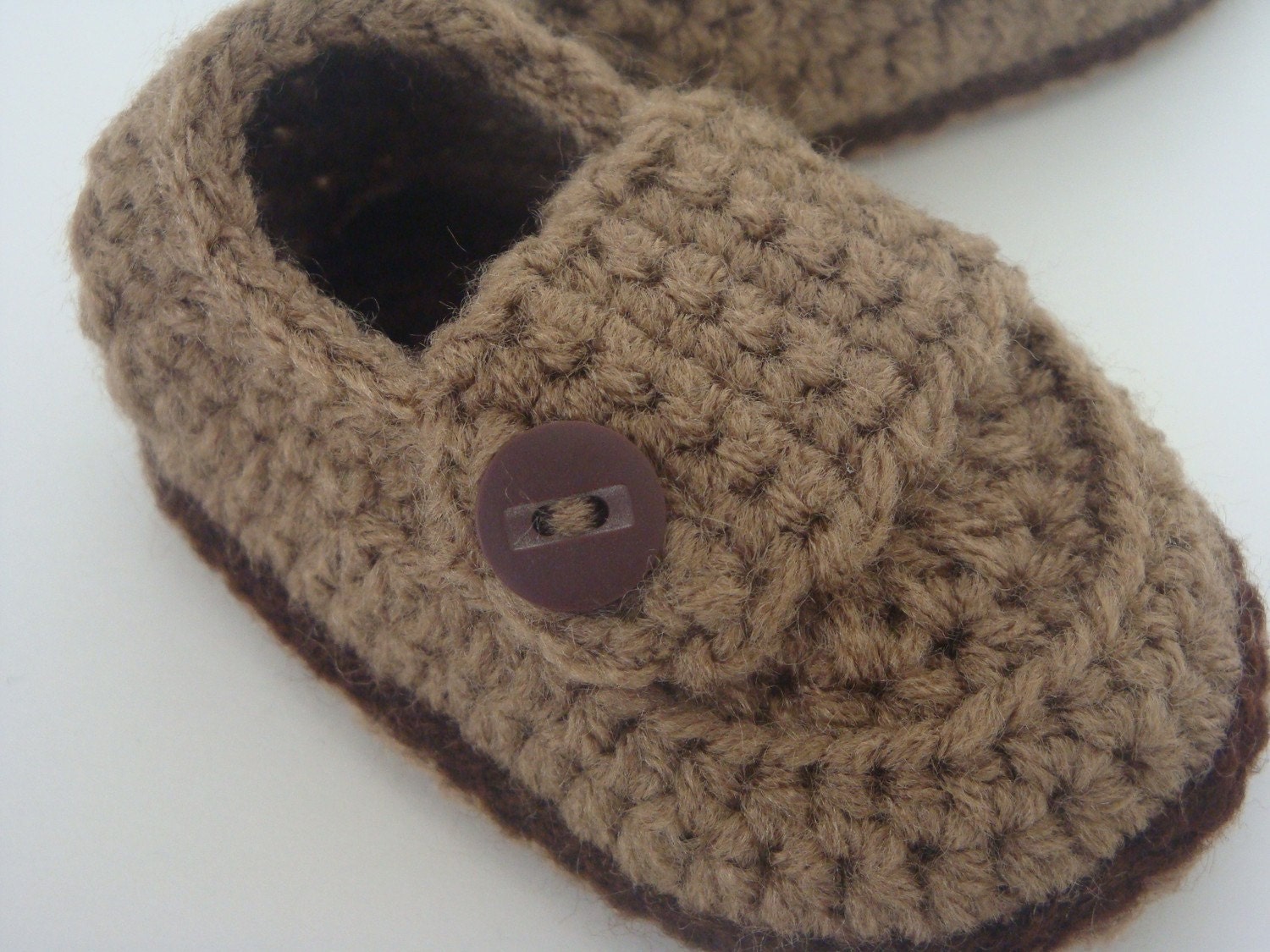 Crochet Baby Boy Button Loafers - Made to Order Booties