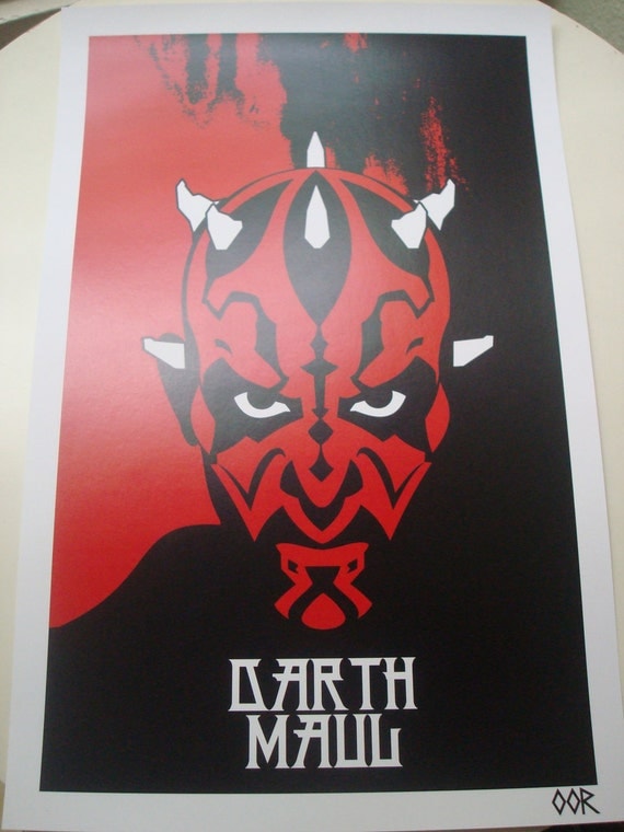 Star Wars Darth Maul movie poster print by EscapeCapsule on Etsy