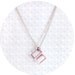 Geometric Square Necklace (Pink)