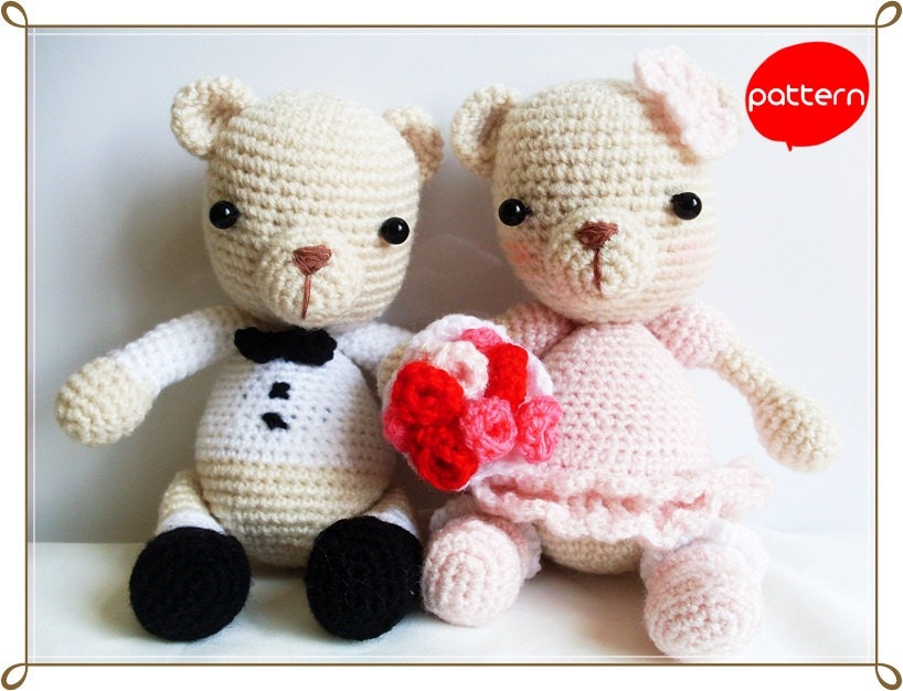 AMIGURUMI PATTERN : Teddy Couple