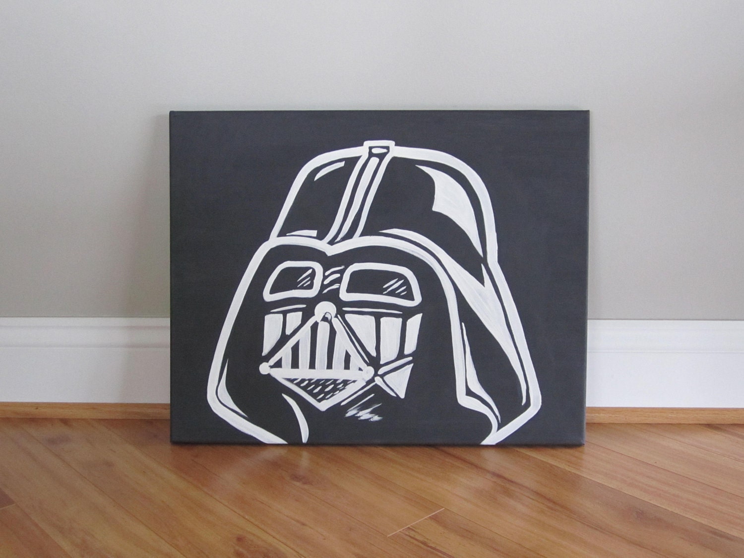star wars art . 4 -16x20's . hand painted originals .