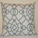 Decorative Pillow Accent Pillow Retro Geometric Print Blue & White 18x18
