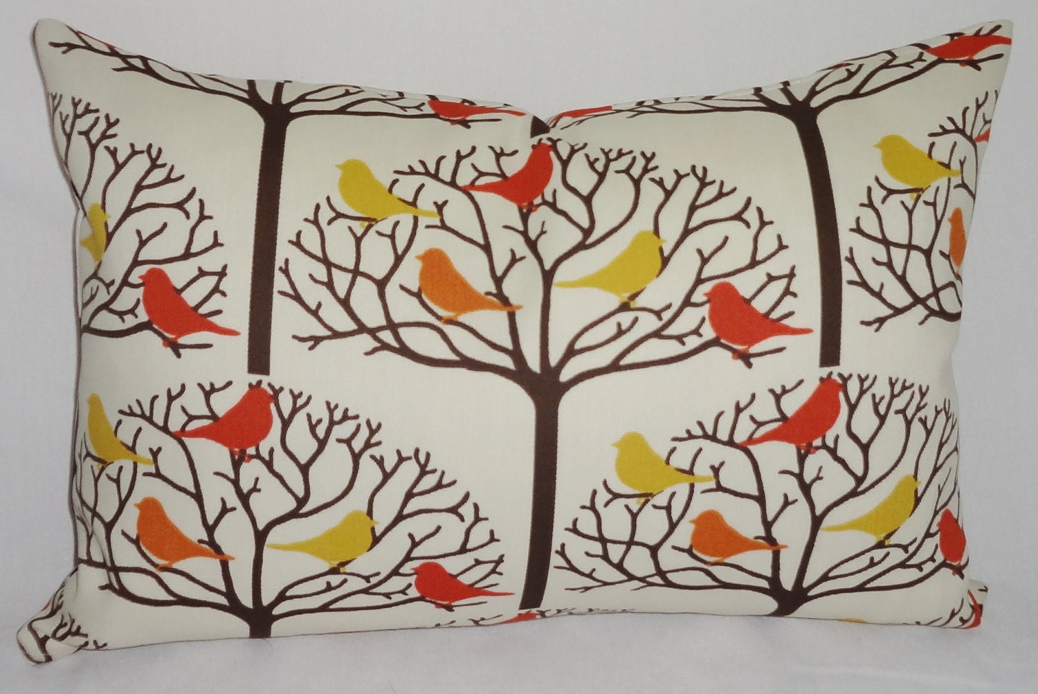 OUTDOOR Bird in a Tree Pillow Cover Thomas Paul Porch Decorative Pillows 12x18 Lumbar
