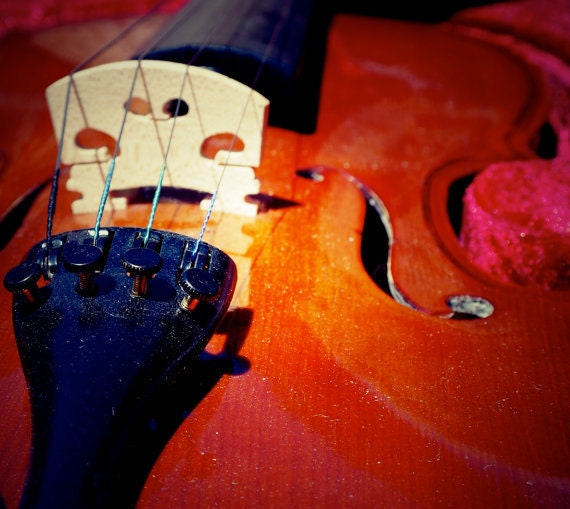 Violin at the Trading Post - Fine Art 8x8" Photography Matte Print, String Musical Instruments, Holiday Gift for Musician