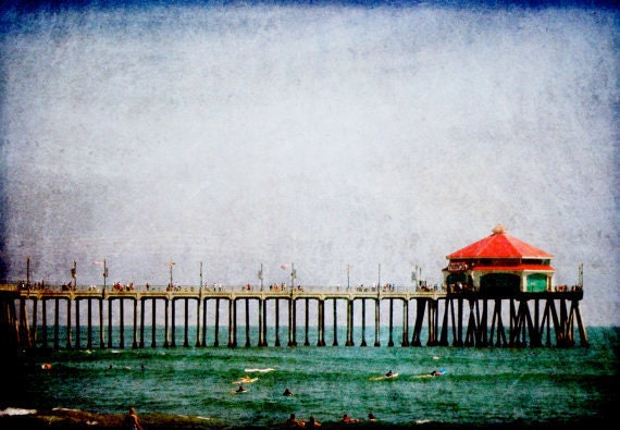 Huntington Beach Pier, Orange County, California - Fine Art Photography 8x10" Matte Print, Ocean Photograph