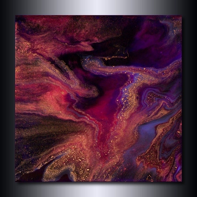 12 x 12 Print: Modern Purple Magenta Abstract