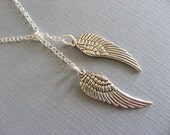 Lariat Style Wing Necklace