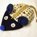 Zipper Pencil Case - Mouse Bag - Puppies print fabric and Jeans - Back to School