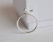 Bird ring sterling silver handmade