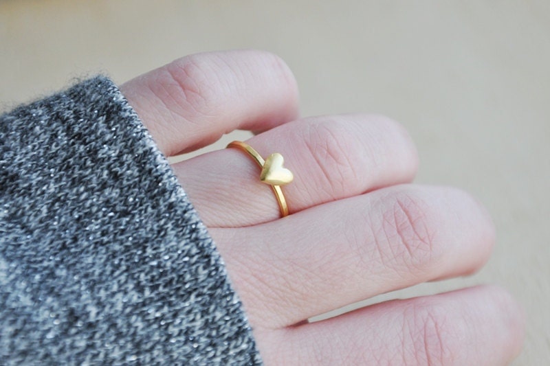 heart rings, set of two