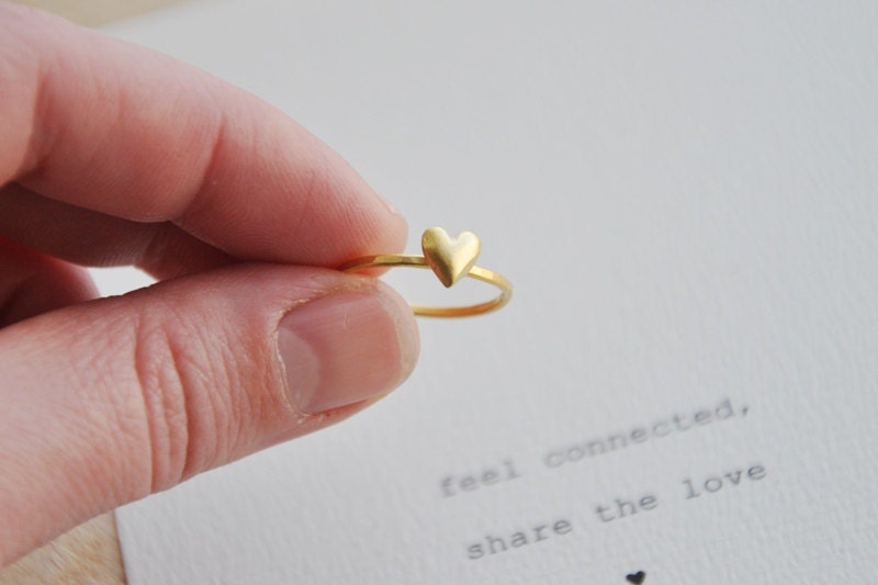 heart rings, set of two