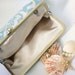 Something Blue Beach Wedding Bridal and Bridesmaid Clutch Purse- Blue Damask