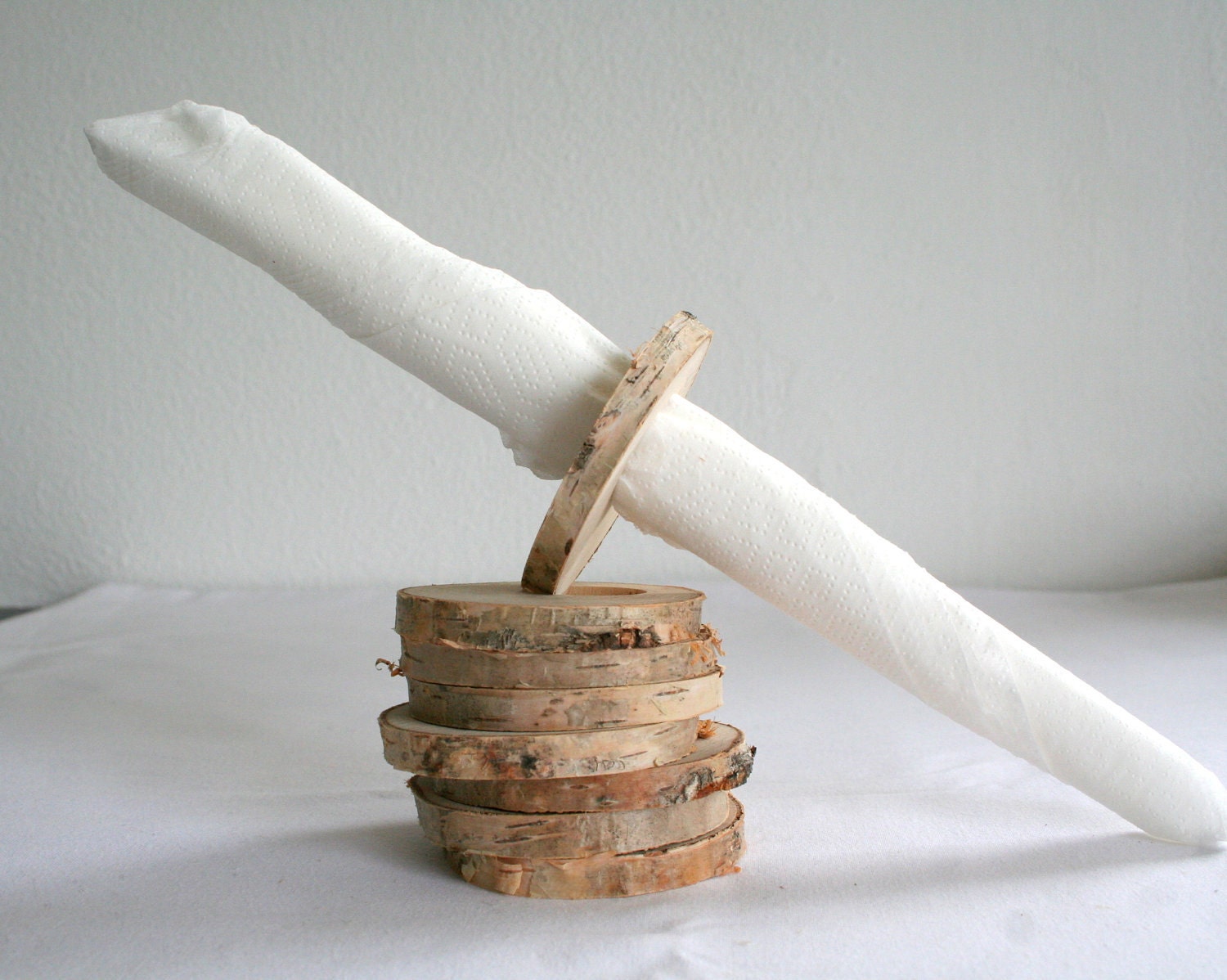 Rustic napkin rings from light birch wood, set of 8 napkin rings, eco friendly home decor, wooden napkin rings