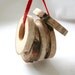 Wood napkin rings for rustic home decor - set of 6 from light birch wood