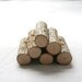 Toggle buttons - chunky set of 6 wood buttons with 2 holes - 1 1/2" 4cm long