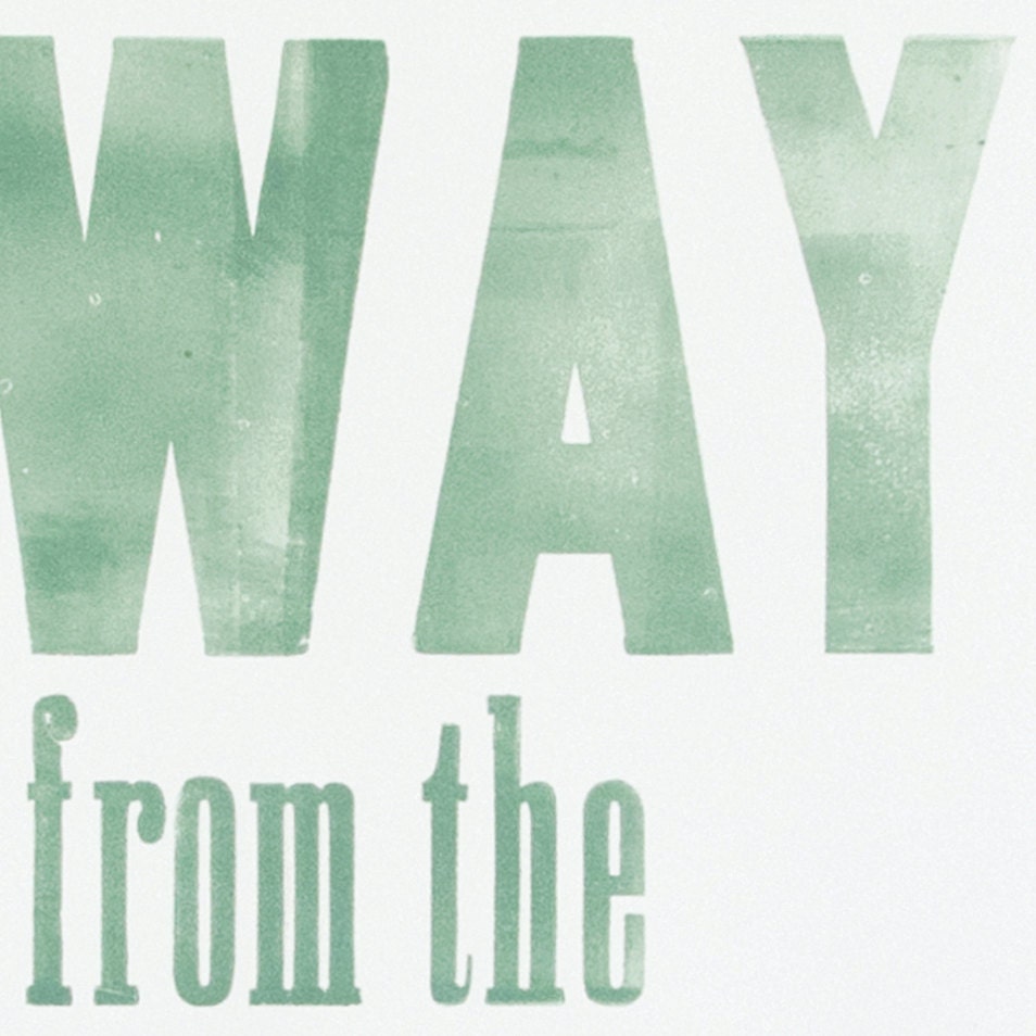 Ma'am step away from the computer (green) - Letterpress art poster / print