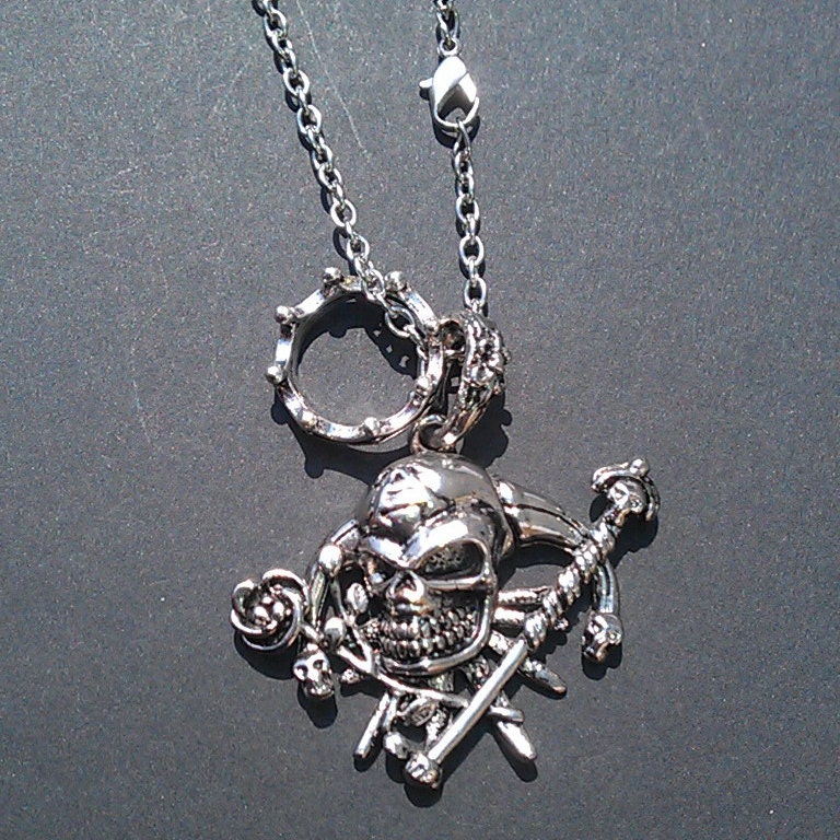 Skull Head Jester Necklace FREE SHIPPING