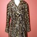 Vintage 1960s Leopard Animal Print Faux Fur Coat