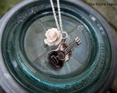 THE CHARMED NECKLACE - Guitar - You choose add-on Rosette color