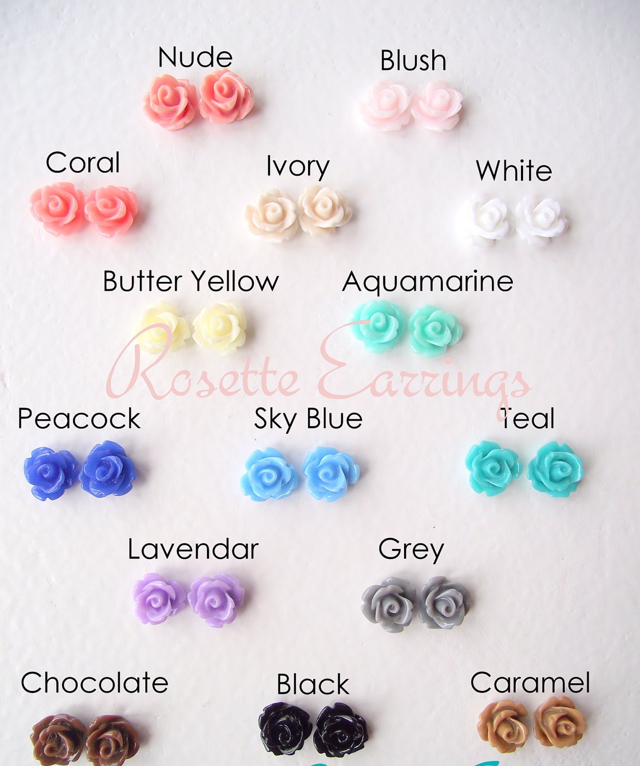 THE ROSETTE EARRINGS - You Choose