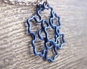 Fractal Necklace - Koch Snowflake in Periwinkle