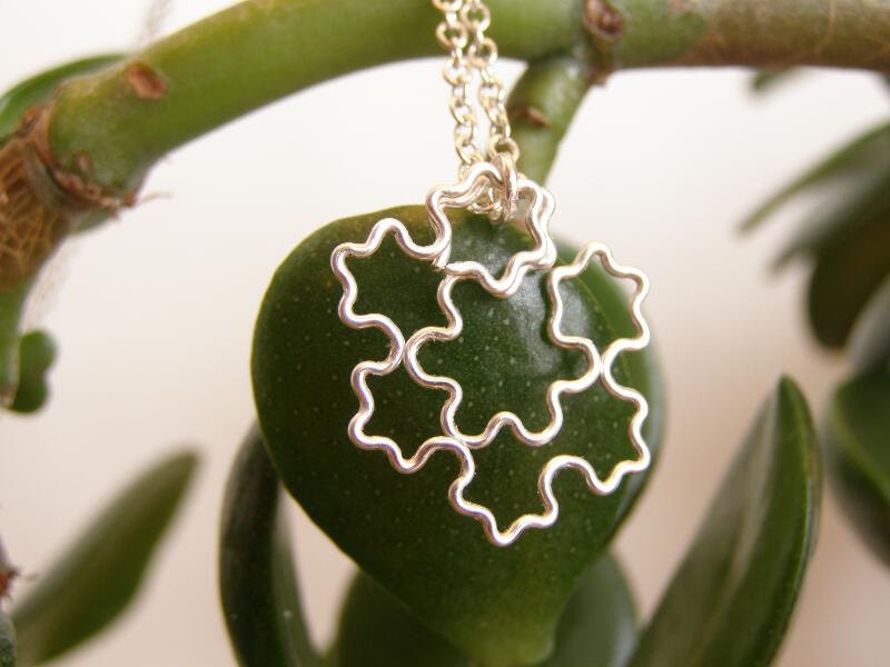Fractal Necklace inspired by Koch Snowflake in Silver