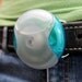 Retro Mac puck mouse belt buckle, Bondi Blue, upcycled for the techie in your life