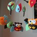 Baby Crib Mobile - Baby Mobile - Owl Baby Mobile "Ski Hop Treetop Friends Matching Mobile" Owl and Birds Mobile - Crib Mobile