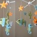 Baby Mobile - Baby Crib Mobile - Ocean Sea Mobile - Nursery Crib Mobile - crab, octopus "Ocean Sea Creatures" (You Can Pick Your Colors)